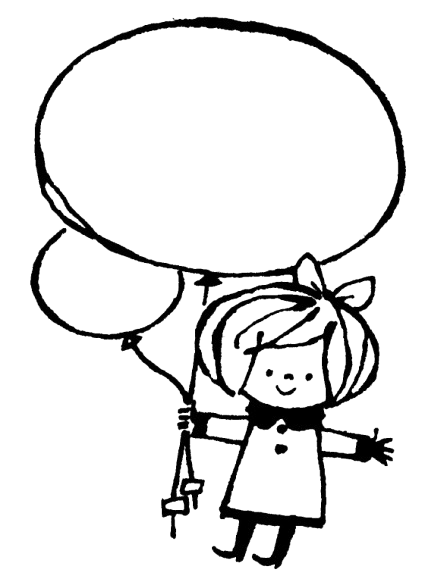 風船を持った女の子